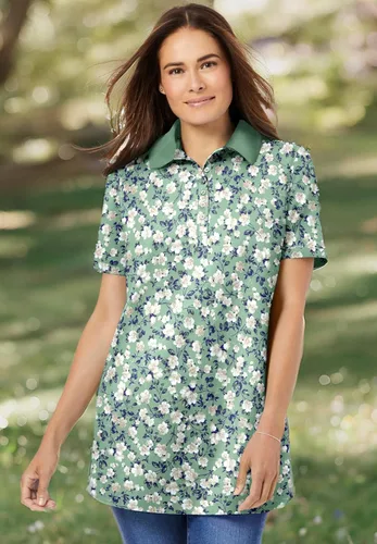 Vista 6 de Woman Within Polo de manga corta perfecta de talla grande