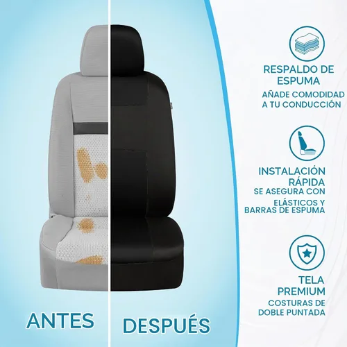 Vista 5 de BDK PolyPro - Juego completo de fundas para asientos de coche en negro con alfombras de piso a juego - Fundas para asientos de automóviles Todo negro