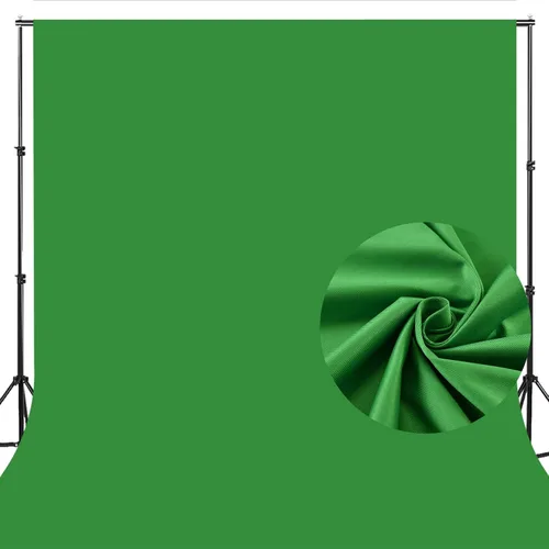 Vista 8 de Avezano Telón de fondo negro para fotografía, fondo virtual Chromakey para video de alta densidad con pantalla verde para fotos (verde, 6 x 9.5 pies)