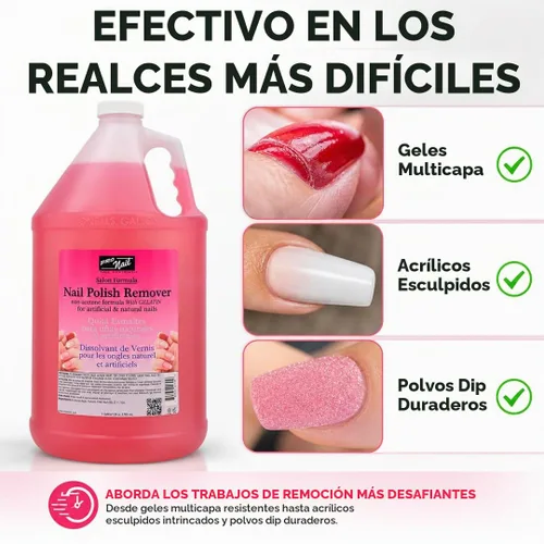Vista 5 de PRO Nail - Removedor de acrílico y gel para mejorar el control de daños, 32 onzas