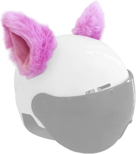 Vista 4 de Orejas de gato para casco, orejas de felpa, accesorio adhesivo para casco para bicicleta, motocicleta, superficies lisas, decoración de cascos