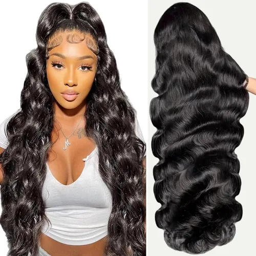 Vista 22 de Aaliweya Pelucas de cabello humano ondulado con cierre de encaje suizo real HD de 5 x 5 para mujer, densidad 15A, 200%, sin pegamento, con cordón