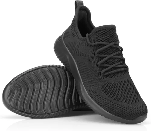 Vista 3 de Flysocks Zapatos deportivos para caminar para hombre, antideslizantes, ligeros, de malla transpirable para interiores y exteriores, gimnasio