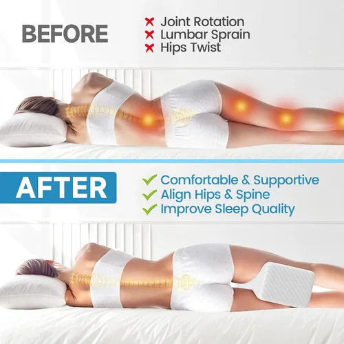 Vista 10 de TranquilRelax Almohada de rodilla para dormir de lado, almohada de piernas