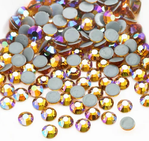 Vista 48 de Jollin Hot Fix - Diamantes de imitación de cristal con parte trasera plana, gemas de diamantes de imitación de 0.079 pulgadas