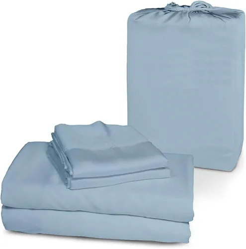 Vista 17 de Femini Fashion Juego de sábanas de 4 piezas con bolsillos extra profundos de 1000 hilos, 100% algodón orgánico, bolsillo profundo de 30 pulgadas