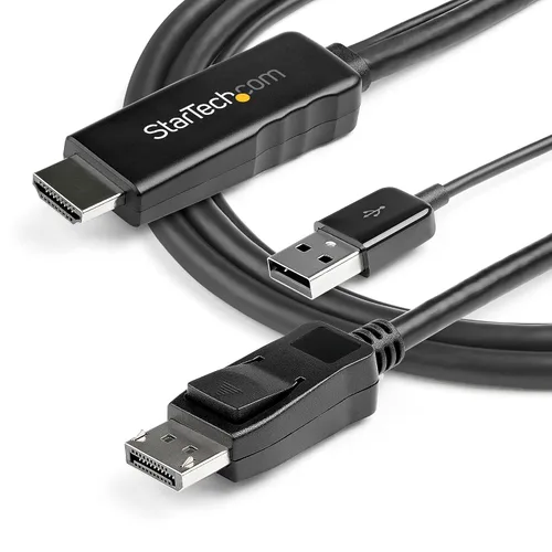 Vista 6 de StarTech - Cable HDMI activo 1.4 a DP 1.2 de 4.6 ft, 4K 30Hz, alimentado por USB