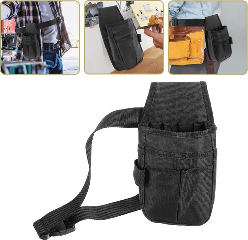 Vista 9 de OSALADI Bolsa de electricista Bolsa de herramientas profesional para mantenimiento, pequeña y versátil, fácil de transportar