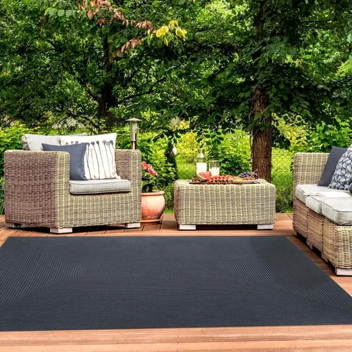 Vista 55 de Superior Alfombra de área para interiores y exteriores, decoración de suelo trenzada reversible para sala de estar, cocina, patio, porche delantero