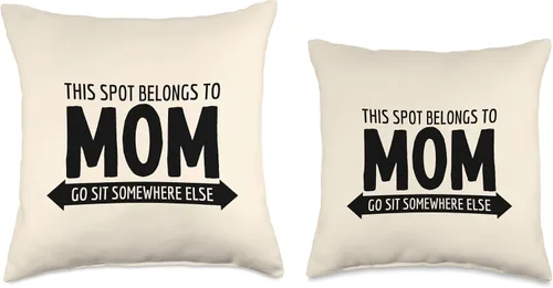 Vista 3 de Este lugar pertenece a mamá reservado para mamá Día de la Madre almohada