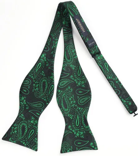 Vista 22 de HISDERN Pajaritas para hombre, corbatín de cachemira para hombre, corbata de lazo y bolsillo cuadrado, juego formal de esmoquin para boda