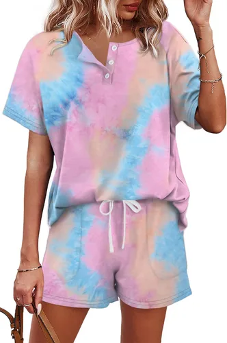 Vista 52 de Wiholl - Conjuntos de dos piezas para mujer: ropa cómoda con sudadera abotonada y pantalones deportivos con bolsillos