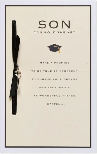 Vista 3 de American Greetings Tarjeta de graduación para hijo (merece toda alegría y éxito)