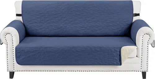 Vista 61 de CUCRAF Funda acolchada antideslizante para sofá, resistente al agua, protector de muebles para sofá de 1 cojín, apto para mascotas, funda de sofá