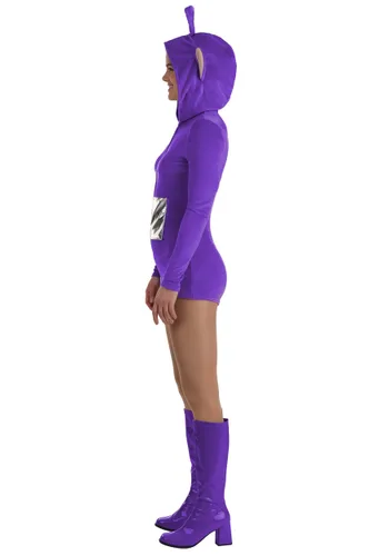 Vista 3 de Disfraz de Mono Tinky Winky para Mujer de Teletubbies Multicolor