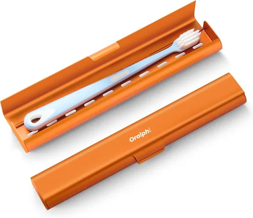 Vista 31 de Estuche de viaje para cepillo de dientes de aluminio, soporte portátil para cepillo de dientes, contenedor resistente para cepillo de dientes manual