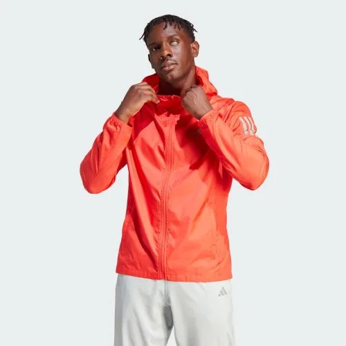 Vista 2 de adidas Chaqueta Own The Run para hombre, Rojo Brillante
