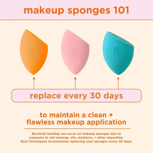 Vista 13 de Real Techniques Miracle Concealer Sponge, esponja de mezcla de maquillaje para corrector líquido y crema, forma alargada para una aplicación precisa