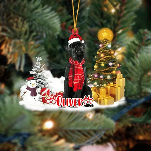 Vista 189 de NAZENTI Adorno personalizado de gato abisinio con árbol de pino, adorno de Navidad personalizado para perros amantes de las mascotas, colgante