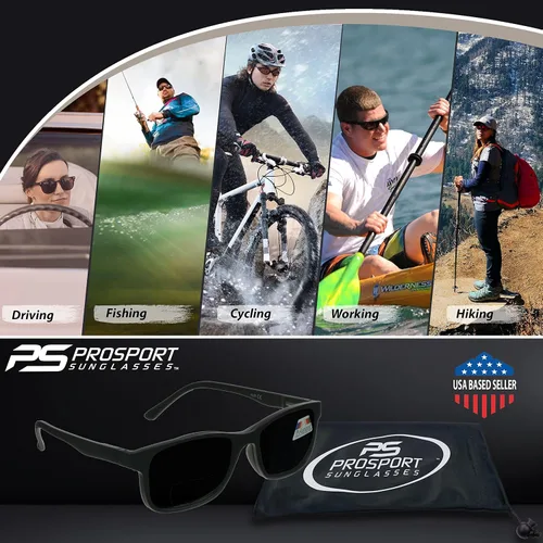 Vista 5 de proSPORT Lentes polarizadas bifocales para lectores polarizados, ahumados o marrones y clip polarizado magnético fácil