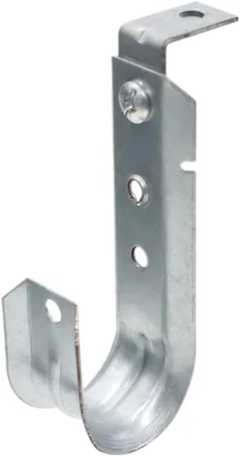 Vista 10 de Soporte de cable con gancho en J, soporte de cable de metal resistente de 2 pulgadas, ganchos en J para fijar montaje en pared a superficies