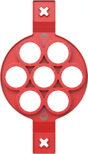 Vista 9 de Molde de silicona antiadherente para panqueques – Molde para panqueques de 7 círculos – Molde de silicona resistente al calor – Anillos de silicona