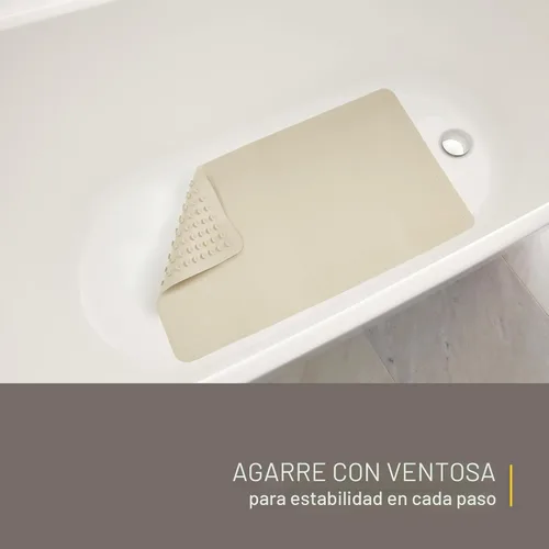 Vista 3 de Rubbermaid Commercial 1982724 tapete para baño Safti-Grip, tamaño medio, blanco