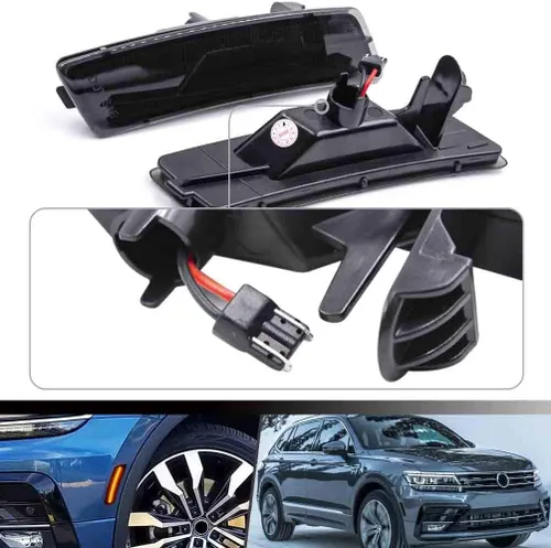 Vista 5 de Luz LED de guardabarros con marcador lateral delantero para VW Volks-wagen Iluminación LED ámbar