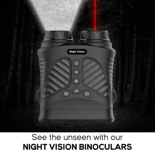 Vista 2 de Binocular digital con visión nocturna y grabación de video 2.K UDH potentes prismáticos para adultos, caza, observación de aves, juegos de fútbol