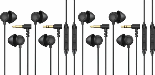 Vista 8 de Hearprotek Auriculares para dormir, 2 pares de auriculares intrauditivos suaves y cómodos con micrófono de bajo perfil de reducción de ruido