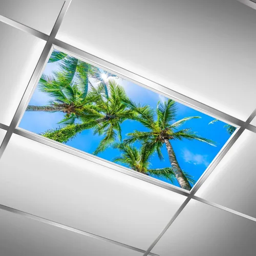 Vista 9 de Cubiertas de luz fluorescente para luces de techo de aula – Película retroiluminada de 2x4 pies para luminarias fluorescentes, fácil de instalar