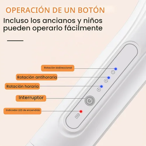 Vista 4 de Cepillo corporal eléctrico recargable para ducha, cepillo de baño exfoliante de mango largo para ducha, aplicador de loción para la espalda