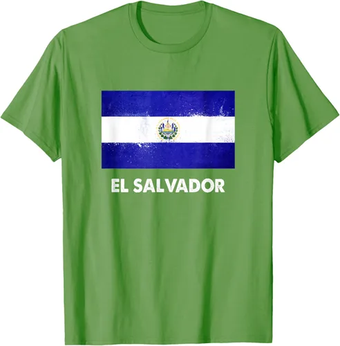 Vista 18 de Camiseta de la bandera de El Salvador Camiseta salvadoreña