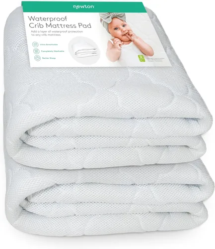 Vista 6 de Newton - Funda para colchón impermeable para cuna de bebé, 100% transpirable, probada para reducir el riesgo de asfixia, ajuste universal, 100%