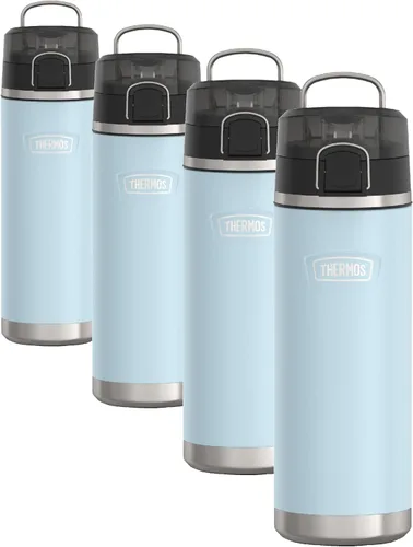 Vista 15 de THERMOS ICON SERIES, botella de agua de acero inoxidable con boquilla, 24 onzas, color verde alpino, botella de agua aislada al vacío con tapa