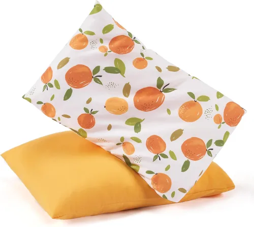Vista 16 de TILLYOU Paquete de 2 fundas de almohada para niños pequeños con cierre de sobre, 13" x 18" de microfibra sedosa y suave, fundas de almohada de viaje