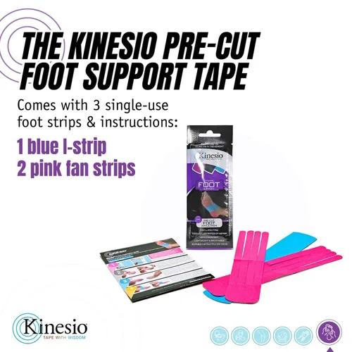 Vista 4 de Kinesio Cinta - Soporte precortado para los pies - Tiras de cinta atlética optimizadas