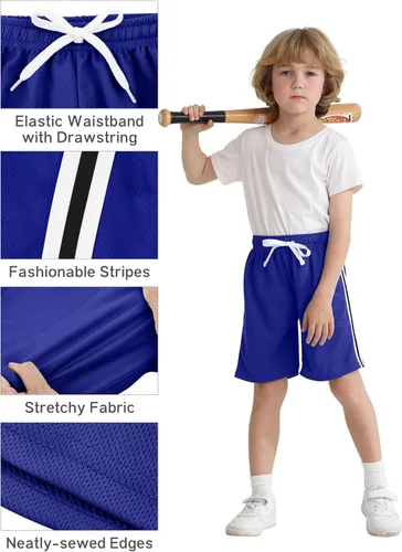 Vista 3 de Resinta Toddler Boys Shorts Boys Quick Dry Athletic Pull-On Shorts with Elastic Waist for Summer Playwear