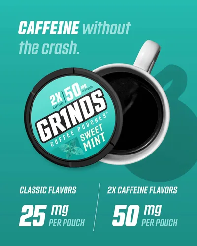 Vista 3 de Grinds Bolsas de café Paquete variado de 11 latas todo en uno Wintergreen, Double Moca, Cerveza de raíz, menta dulce, vainilla, caramelo