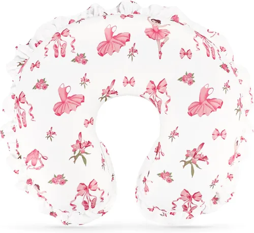 Vista 12 de Funda de almohada de lactancia con volantes, funda extraíble resistente para almohadas de lactancia, funda de almohada de alimentación ultra suave