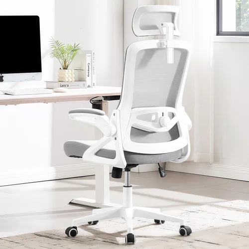 Vista 12 de Fizzin Silla de Oficina Ergonómica, Sillas de Computadora de 400 LBS con Soporte Lumbar Ajustable, Silla de Escritorio de Malla Transpirable Rosado