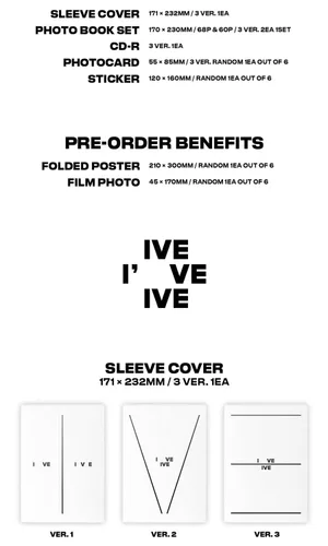 Vista 3 de IVE - I've IVE, Photobook Version (3 Versions Full Set incl. Album + PreOrder Benefit)