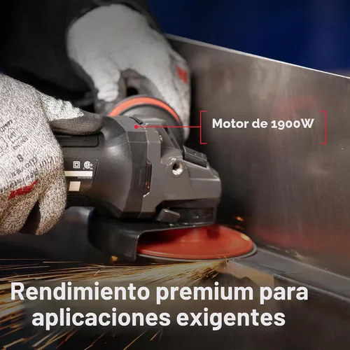 Vista 2 de Amoladora angular eléctrica 3M, 11130, VS, interruptor deslizante de 4.5-5 pulgadas, 13 amperios, 120V, para corte, esmerilado, pulido y eliminación