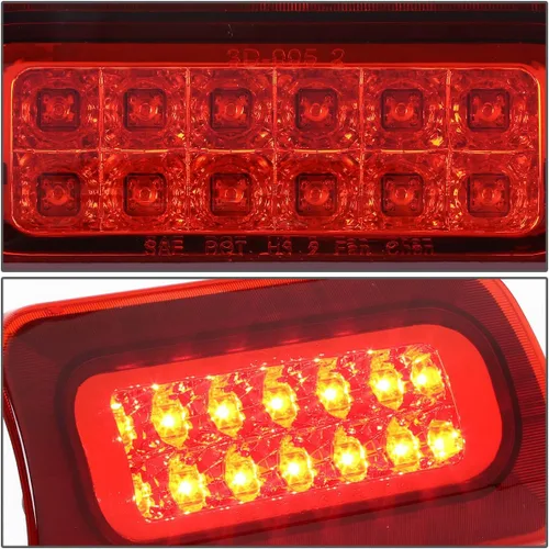 Vista 3 de ADN Motoring tercera luz de freno, Rojo