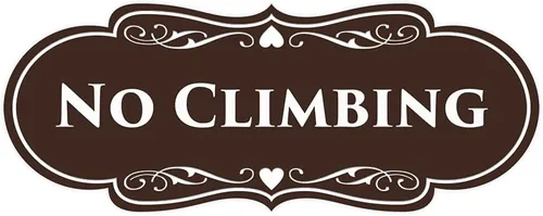 Vista 8 de Signs ByLITA Designer No Climbing (Negro) - Pequeño