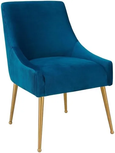 Vista 10 de Tov Furniture Beatrix - Silla auxiliar de comedor de terciopelo plisado (rubor)
