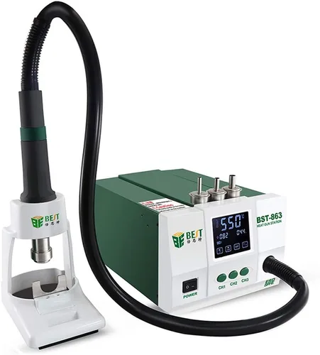 Vista 4 de BST-863 Estación de desoldadura profesional con control inteligente de pantalla táctil y pantalla LCD de temperatura constante - Perfecto