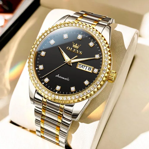 Vista 3 de OLEVS Reloj mecánico para hombre ahueca hacia fuera impermeable reloj de cuerda automático para hombres