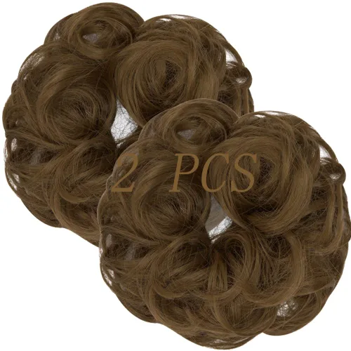 Vista 18 de OMGREAT Extensiones de cabello de moño desordenado, rizado, ondulado, recogido, sintético, para coleta, accesorios para el cabello para mujeres