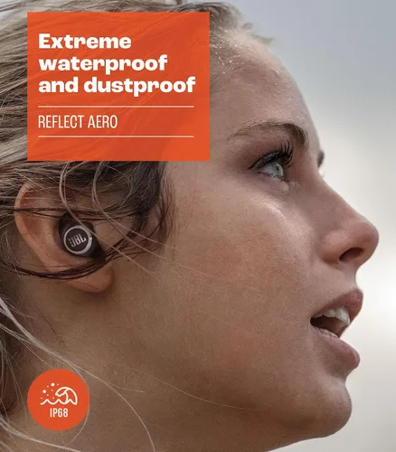 Vista 4 de JBL Reflect Aero - Auriculares inalámbricos con cancelación activa de ruido, 6 micrófonos para llamadas perfectas con VoiceAware, extremadamente a